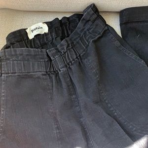 Pietsie Black Paperbag Waist Pants